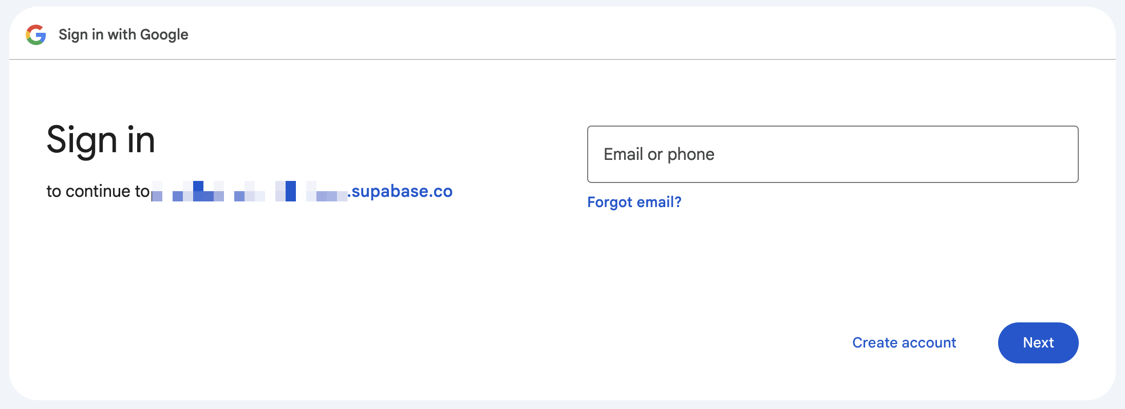 Google 授权界面