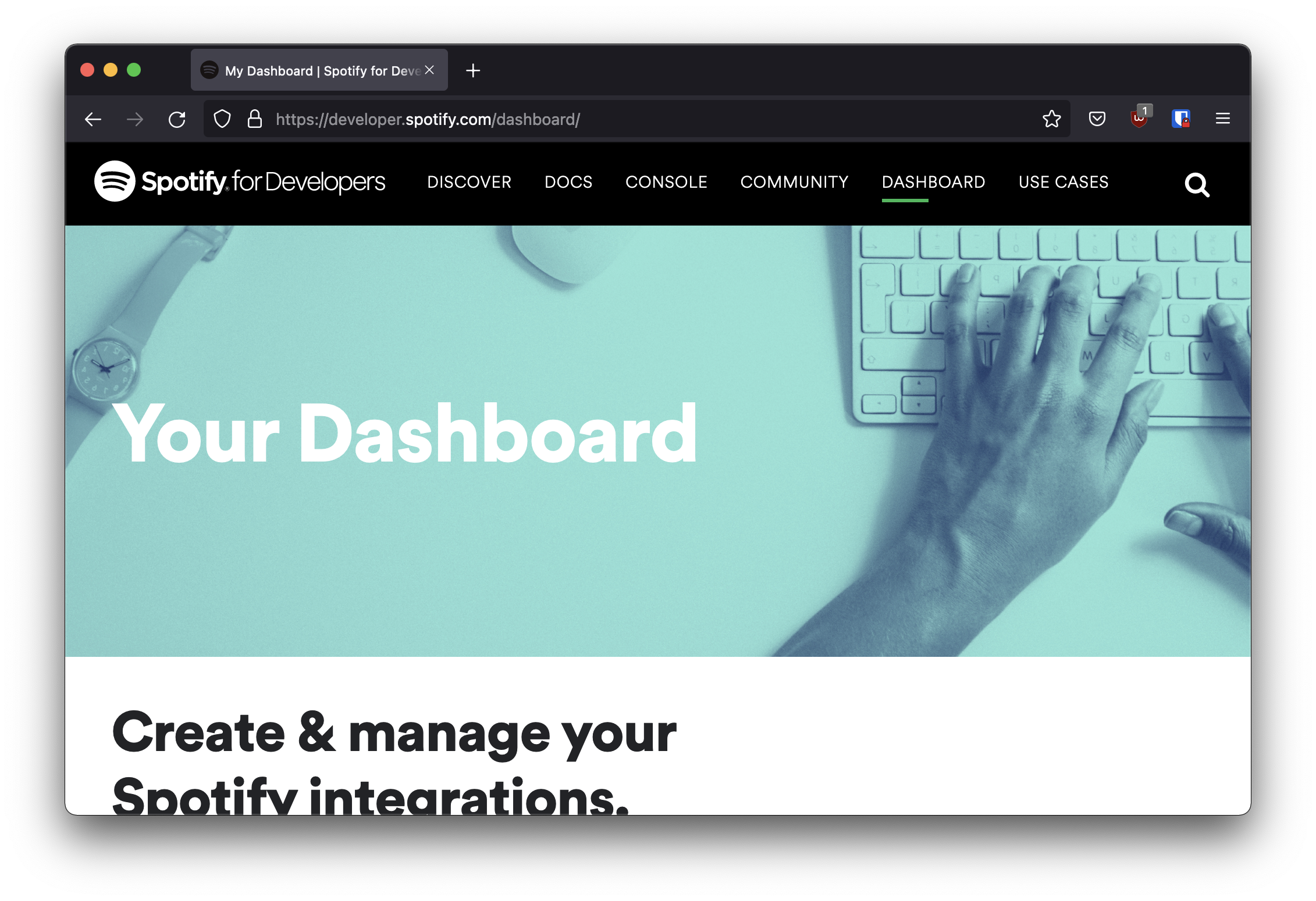 Spotify 开发者门户