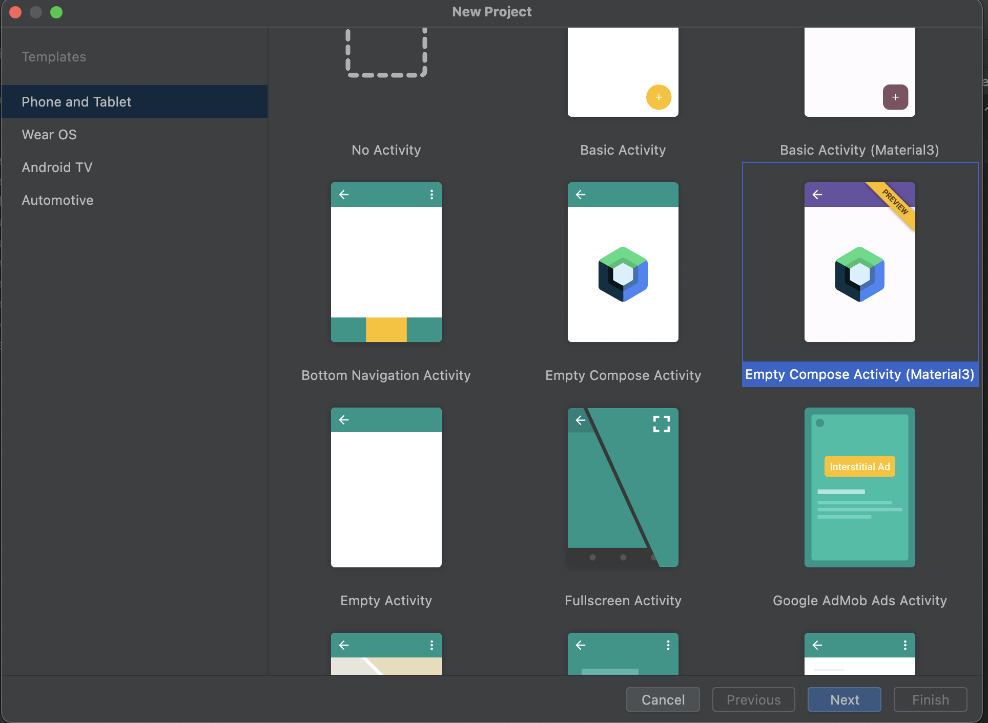 Android Studio 新建项目